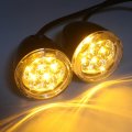 Httmt- Glossy Black Rear Led Running Brake Turn Signal Indicator Light With Clear Lens Compatible 92-17 Xl883 1200 02-05 Fxst P