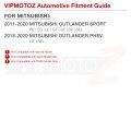 Vipmotoz Full Led License Plate Lamps Tag Lights Compatible With 2011-2020 Mitsubishi Outlander Sport Phev Chrome Housing Clear