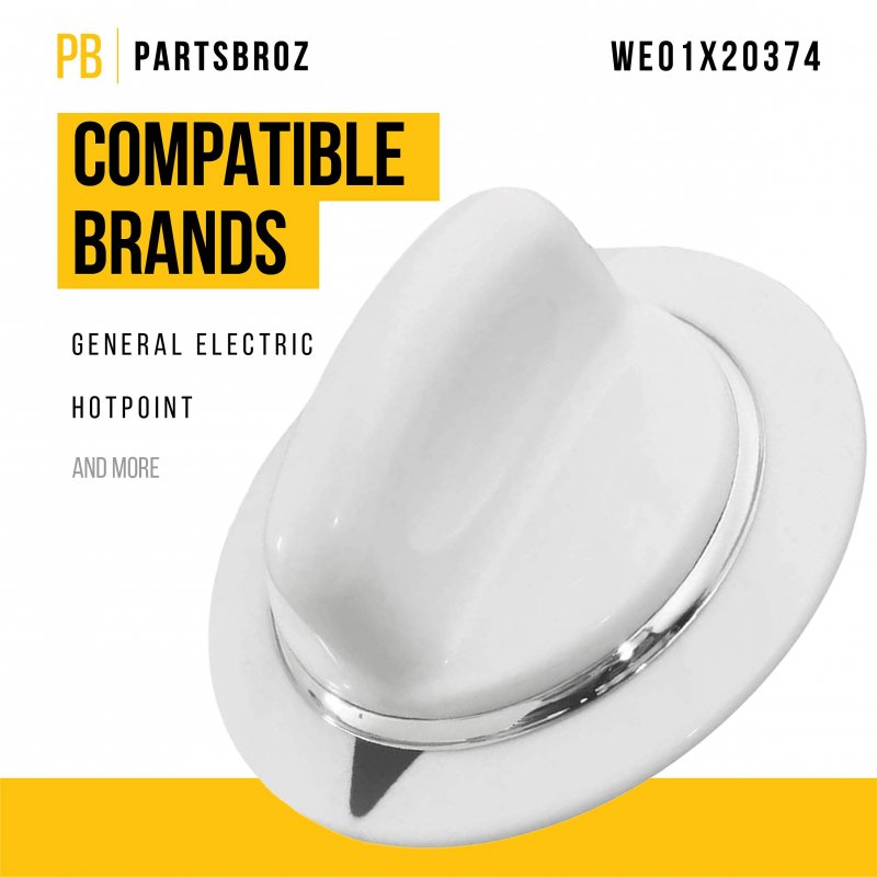 Easy To Install Ge We01x20374 Dryer Timer Control Knob White For Ps8769912 Ap5805160 Replacement Gtdp180ed0ww Part