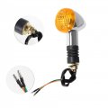 Gxywady 2x Motorcycle Front Rear Turn Signal Lights Signals Amber Chrome