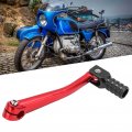 Qiilu Kick Starter Motorcycle Lever Pedal Dirt Bike Sensitive Cnc Aluminium Universal Motorbike Accessory Red