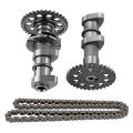 Intake Exhaust Camshaft W Cam Timing Chain Fit For Suzuki Quadsport 400 Z Lt- 2003-2014 Kawasaki Kfx 400 2003-2006 O E M 