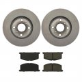 A-partrix Front Disc Brake Pads And Rotors Kit Fits Toyota Corolla 1988 Geo Prizm 1989 1990 1991 