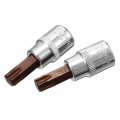 Uxcell 3 8 Drive X T50 Torx Bit Socket S2 Steel Bits Cr-v Sockets 2 Length For Hand Use Only 2pcs