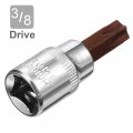 Uxcell 3 8 Drive X T50 Torx Bit Socket S2 Steel Bits Cr-v Sockets 2 Length For Hand Use Only 2pcs