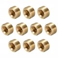 Brass Pipe Fitting Hex Counter Sunk Plug G3 8 Male Socket Drive Countersunk Plugs 10pcs 