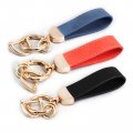 3 Piece Leather Car Keychain Set With 360 Degrees Rotatable Snap Swivel And Anti Lost D Ring Metal Key Rings For Men Women 