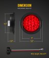 Partsam 10pcs 4 Inch Round Led Trailer Tail Lights Kit Red Waterproof 4 Brake Stop Turn Marker Sealed Flush Mount For Truck Rv