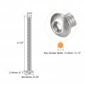 Uxcell 10-24x2-1 2 Button Head Socket Cap Screws 20pcs 304 Stainless Steel Fasteners Hex Bolts Full Thread Drive