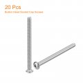 Uxcell 10-24x2-1 2 Button Head Socket Cap Screws 20pcs 304 Stainless Steel Fasteners Hex Bolts Full Thread Drive