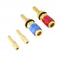 Welding Gas Quick Release 9mm Connect Brass 2pcs 8mm Water Cooled Adapter Connector Fitting For Tig Torch
