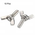 Uxcell Wingbolt Butterfly Wing Thumb Hand Screws Bolts M6x16mm 1mm Pitch Carbon Steel 10pcs