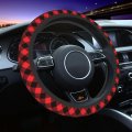 Foruidea Buffalo Plaid Seamless Car Steering Wheel Cover Neoprene Automotive Anti Slip And Sweat Absorption Auto Wrap Fit Most