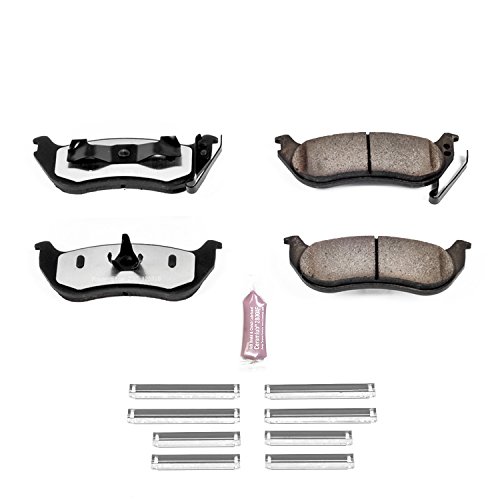 Z36-981 Rear Carbon Fiber Ceramic Brake Pad Set For Jeep Wrangler Liberty And Tj Truck Tow With Installation Hardware
