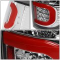 Compatible With 09-14 Ford F150 Dual Red 3d Led Bar Tail Light Dual-row 3rd Third Brake Cargo Lamp Chrome Clear