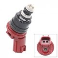 6pcs 1993-1996 Fits For Nissan 300zx 3 0 Red Side Feed Flow Matched 270cc Fuel Injectors 16600-53j00 16600-10y00
