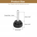 Uxcell 16pcs Round Knurled Thumb Screws M6 X 25mm Carbon Steel Zinc Plated Thread Thumbscrew Clamping Knob Screw For Quick