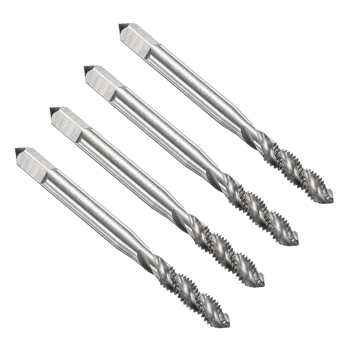 4pcs Spiral Flute Thread Taps 10-32 Unf 2b Machine Threading Tap Bit Uncoated Screw Tapping Repair Tool M2 High-speed Steel Hss