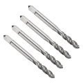 4pcs Spiral Flute Thread Taps 10-32 Unf 2b Machine Threading Tap Bit Uncoated Screw Tapping Repair Tool M2 High-speed Steel Hss 