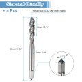 4pcs Spiral Flute Thread Taps 10-32 Unf 2b Machine Threading Tap Bit Uncoated Screw Tapping Repair Tool M2 High-speed Steel Hss