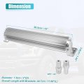Uxcell 1 Set Transmission Oil Cooler5 Finned Aluminum Alloy Double Pass Trans With 1 4 Npt Universal Silver Tone