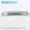 Uxcell 1 Set Transmission Oil Cooler5 Finned Aluminum Alloy Double Pass Trans With 1 4 Npt Universal Silver Tone