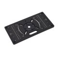 Fydun Universal Router Table Insert Plate Aluminum Alloy Power Tool Parts Accessories Trimming Machine Flip Board Black
