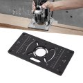 Fydun Universal Router Table Insert Plate Aluminum Alloy Power Tool Parts Accessories Trimming Machine Flip Board Black