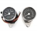 Mph Mini Speedometer W Indicator Lights 2240 60 Tachometer 1 7 Chrome Black Led 