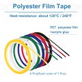 6pcs 1 8 X 36 Yard Graphic Tape Whiteboard Grid Marking Pinstripe Chart Line Black Red Blue Dark Yellow Green White