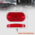 5 Pack 6 Led Rectangular Trailer Amber Side Marker Clearance Lights Waterproof Universal Mount Surface For Trucks Rvs And Vans