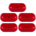 5 Pack 6 Led Rectangular Trailer Amber Side Marker Clearance Lights Waterproof Universal Mount Surface For Trucks Rvs And Vans 