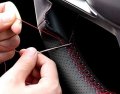 Carkooler Diy Stitching Carbon Fiber Steering Wheel Cover For Ford Fusion Sedan 2013-2020 Edge 4dr Suv 2015-2020 15 Inches 