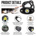 White Led Rock Lights 6 Pcs Pack Single Pure Underglow Wheel For Jeep Jk Suv Trucks Rzr Jl Xj Utv Atv Tj Off Road Car Boat Glow