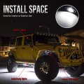 White Led Rock Lights 6 Pcs Pack Single Pure Underglow Wheel For Jeep Jk Suv Trucks Rzr Jl Xj Utv Atv Tj Off Road Car Boat Glow