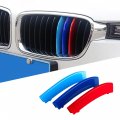 3pcs M Colored Grille Insert Trims For Bmw F30 F35 3 Series 2013 2019 11 Beam Abs Snap On Front Grill Mesh Decorative Trim 