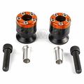 Motorcycle 10mm Aluminum Carbon Fiber Swingarm Sliders For Kawasaki Ninja 250 Er6 Z Er6f Orange
