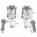 Motorcycle 10mm Aluminum Carbon Fiber Swingarm Sliders For Kawasaki Ninja 250 Er6 Z Er6f Orange