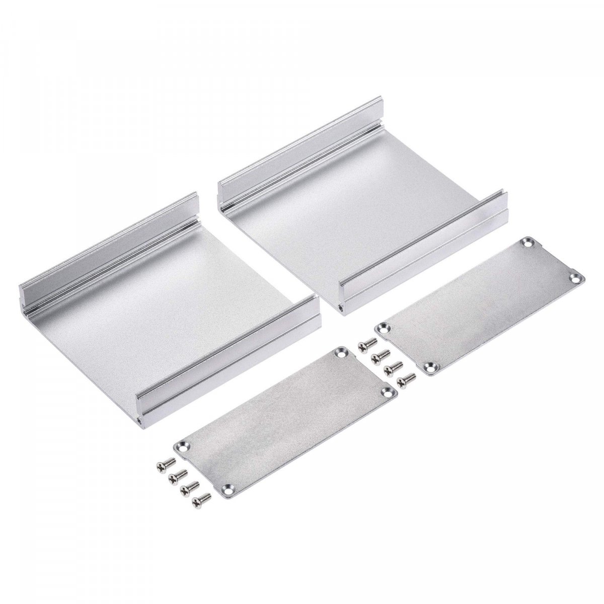 100mm X 97mm 40mm Aluminum Electrical Project Case For Audio Amplifier Silver
