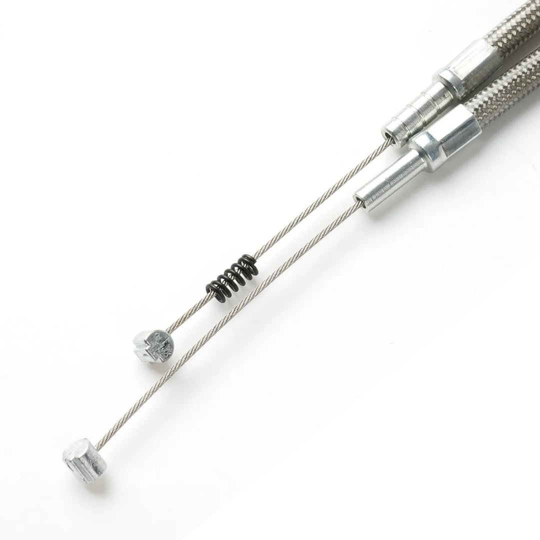 42 Stainless Steel Throttle Idle Cable Set 5635596a 56579-02a For 1996-2003 Sportster 883 Hugger Xlh883 Hug