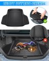 Cartist Cargo Liner Compatible With Honda Accord Hybrid 2018-2022 All Weather Rear Trunk Mat High Side Waterproof Tpe Blacka