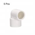 Uxcell Pvc Pipe Fitting 90 Degree Elbow Schedule 40 White 20mm X 25mm Socket 5pcs