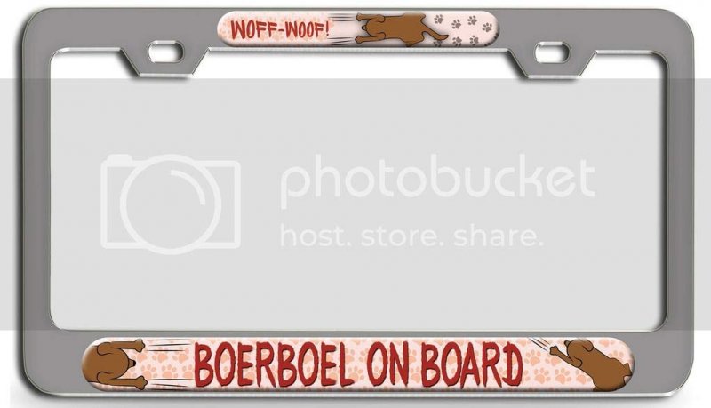Boerboel On Board Dogs Pets Ch 3d Metal License Plate Frame Auto Suv Truck Tag Holder T26