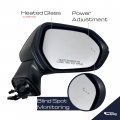 Spieg To1321393 Passenger Side Mirror Replacement For Toyota Corolla 2020-2021 Power Heated Bsm Black Ptm Cover 6pin Rh