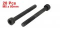 Uxcell M5 X 50mm 12 9 Alloy Steel Hex Socket Head Cap Screw Bolt Black 20pcs
