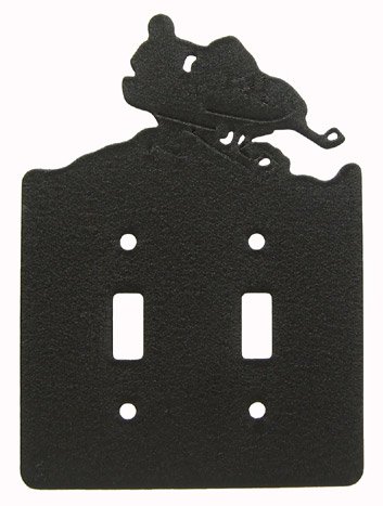 Snowmobile Double Light Switch Plate Cover