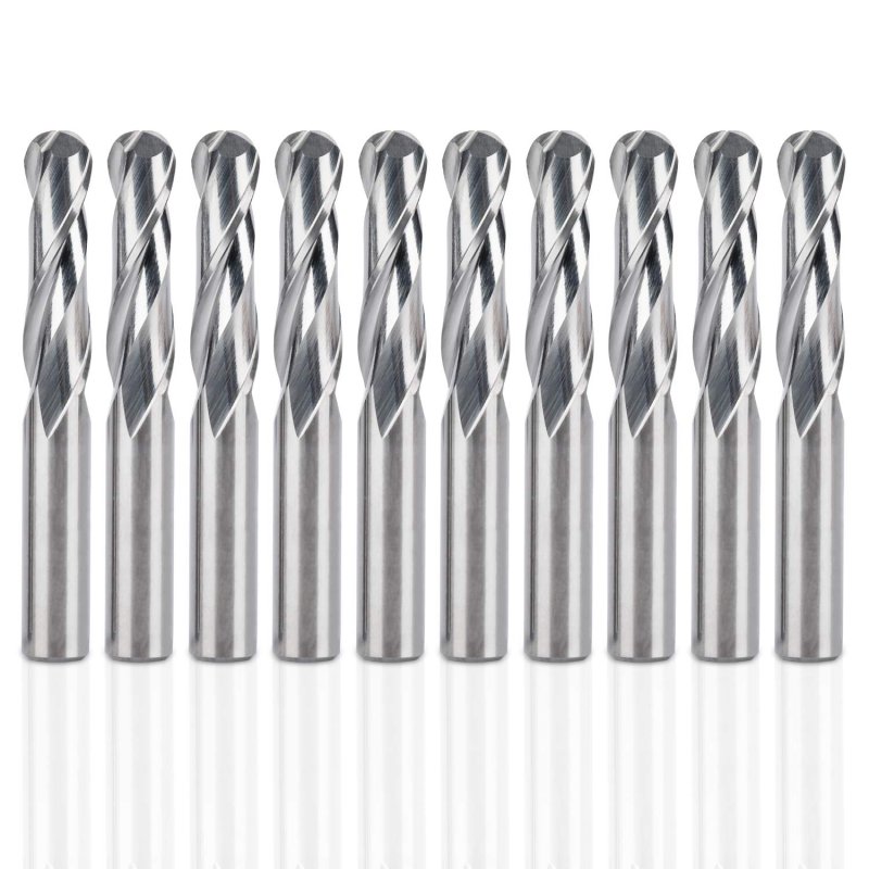 Hqmaster Cnc Router Bits Spiral Upcut Milling Cutter Cutting Roughing Engraving Tool Set Tungsten Steel 22mm Cel 45mm Oal For