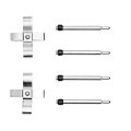 Disc Brake Hardware Set For Mercedes Benz Clk430 1999 Front Position Alx Pau Df 340 63036 Cla7 Standard Style Black Plastic