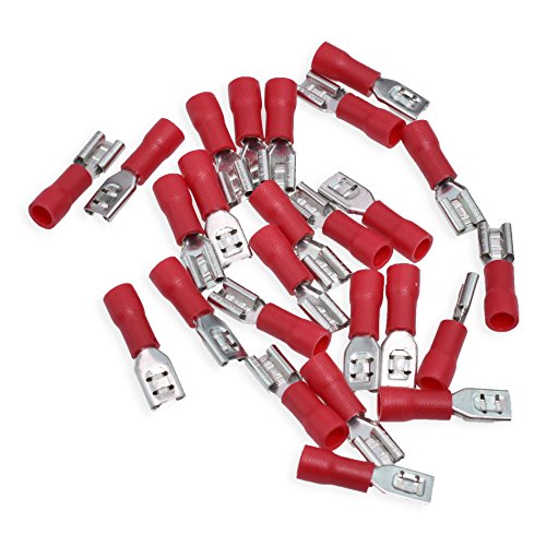 Conext Link Qdvf187r25 Vinyl Quick Disconnect Terminal Female 25 Pack 0 187 Red 2218 Gauge
