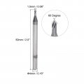 Uxcell Spotting Drill Bits 1 5mm Dia 4mm Shank 60 Degree Solid Carbide Altisin Coated 2 Flutes Round Drilling Cutter